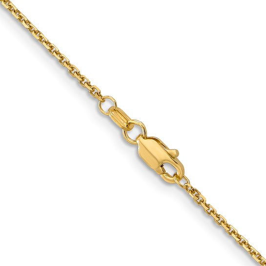 14karat 1.4mm D/C Round Open Link Cable Chain