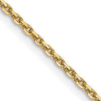 Thumbnail for 14karat 1.4mm D/C Round Open Link Cable Chain