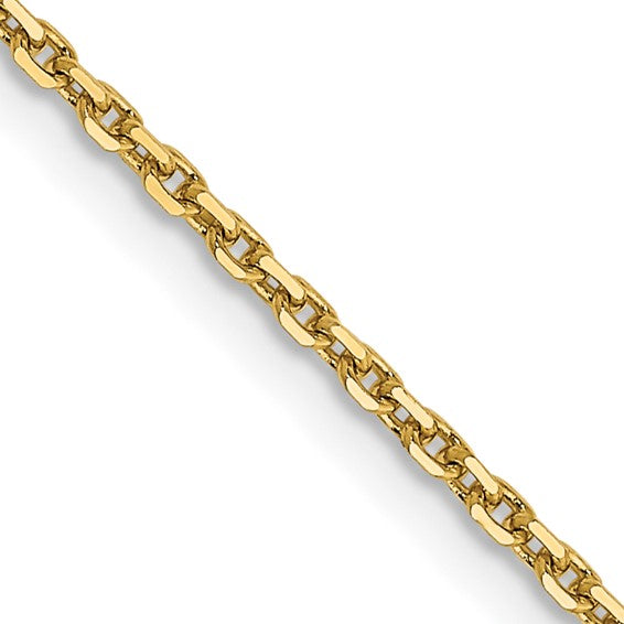 14karat 1.4mm D/C Round Open Link Cable Chain