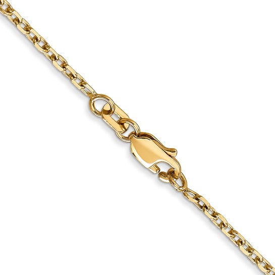 14karat 1.8mm D/C Round Open Link Cable Chain
