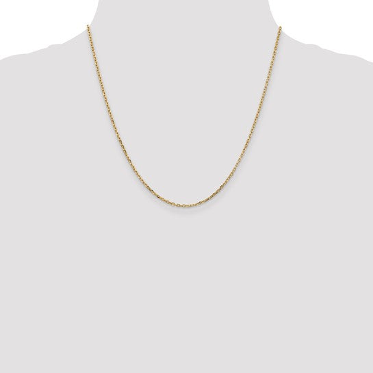14karat 1.8mm D/C Round Open Link Cable Chain