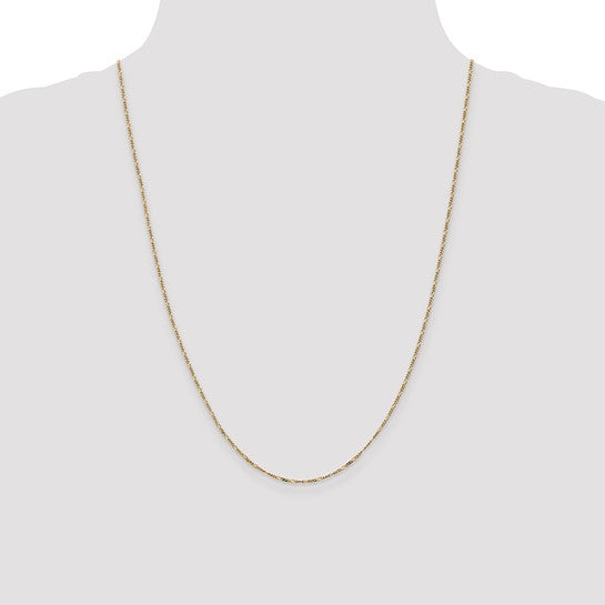 14-Karat 1.25mm Flat Figaro Pendant Chain - 24"