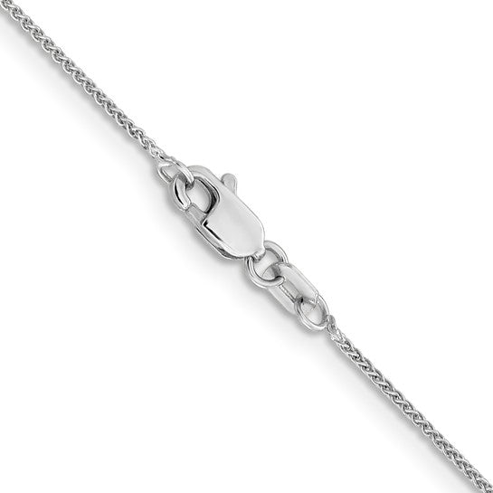 14karat WG .80mm Spiga with Lobster Clasp Chain