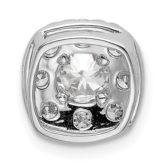 14karat Lab Grown Diamond SI1/SI2, G H I, Cushion Halo Pendant