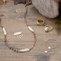 Thumbnail for 14 Karat Gold Plated Cultured Freshwater Pearl Necklace