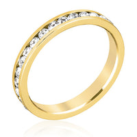Thumbnail for Stylish Stackables Clear Crystal Gold Ring