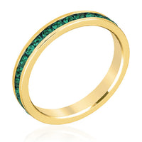 Thumbnail for Stylish Stackables Eternity Green Crystal Ring