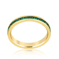 Thumbnail for Stylish Stackables Eternity Green Crystal Ring
