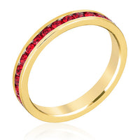 Thumbnail for Stylish Stackables Ruby Red Gold Ring