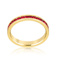 Thumbnail for Stylish Stackables Ruby Red Gold Ring