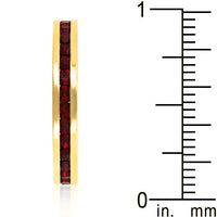 Thumbnail for Stylish Stackables with Garnet in Gold Crystal Ring