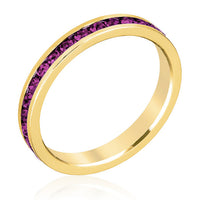 Thumbnail for Stylish Stackables with Purple Crystal Ring