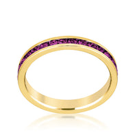 Thumbnail for Stylish Stackables with Purple Crystal Ring