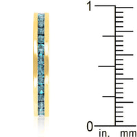Thumbnail for Stylish Stackables Aqua Crystal Gold Ring