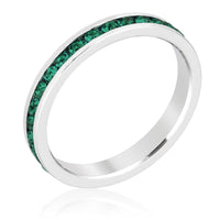 Thumbnail for Stylish Stackables Emerald Crystal Ring