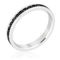 Thumbnail for Stylish Stackables with Jet Black Crystal Ring