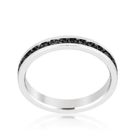 Thumbnail for Stylish Stackables with Jet Black Crystal Ring