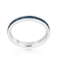 Thumbnail for Stylish Stackables with Montana Blue Crystal Ring