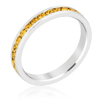 Thumbnail for Stylish Stackables with Yellow Crystal Ring
