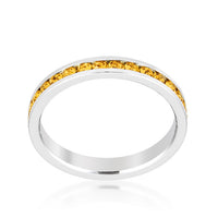 Thumbnail for Stylish Stackables with Yellow Crystal Ring