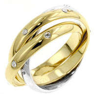 Thumbnail for Three Ring Two-tone Finish Eternity Set