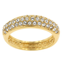 Thumbnail for Pave Crystal Goldtone Band