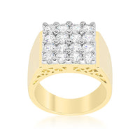 Thumbnail for Pave Square Mens Ring