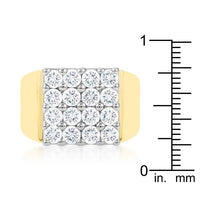Thumbnail for Pave Square Mens Ring