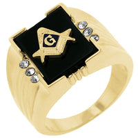 Thumbnail for Onyx Masonic Mens Ring