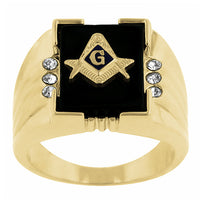 Thumbnail for Onyx Masonic Mens Ring