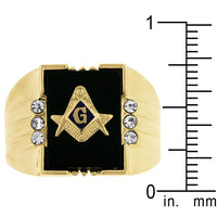 Thumbnail for Onyx Masonic Mens Ring