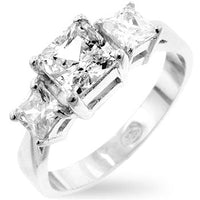 Thumbnail for Princess Cut Triplet Anniversary Ring