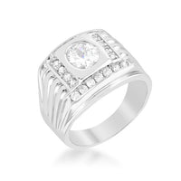 Thumbnail for Mens Cubic Zirconia Square Ring