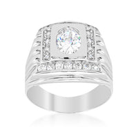 Thumbnail for Mens Cubic Zirconia Square Ring