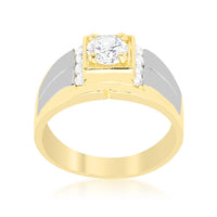 Thumbnail for Cubic Zirconia Two-Tone Mens Ring