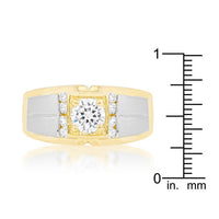 Thumbnail for Cubic Zirconia Two-Tone Mens Ring