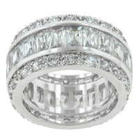 Thumbnail for Triple Row White Zircon Eternity Ring