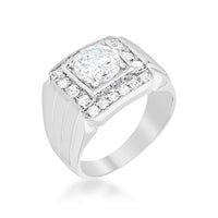 Thumbnail for Mens Two-tone Finish Cubic Zirconia Ring