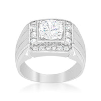 Thumbnail for Mens Two-tone Finish Cubic Zirconia Ring