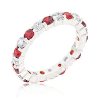 Thumbnail for Mini Jessica Band with Garnet Cubic Zirconia
