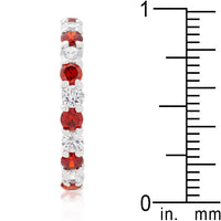 Thumbnail for Mini Jessica Band with Garnet Cubic Zirconia