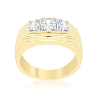 Thumbnail for Golden Triplet Cubic Zirconia Ring