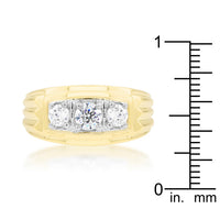 Thumbnail for Golden Triplet Cubic Zirconia Ring