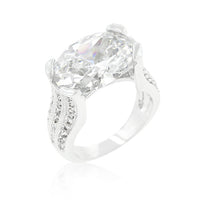Thumbnail for Oval Triplet Cubic Zirconia Ring