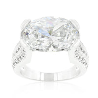 Thumbnail for Oval Triplet Cubic Zirconia Ring
