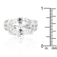 Thumbnail for Oval Triplet Cubic Zirconia Ring