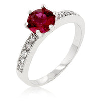 Thumbnail for Petite Garnet Red Engagement Ring