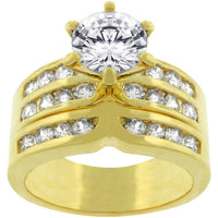 Thumbnail for The Bellisimo Goldtone Engagement Ring