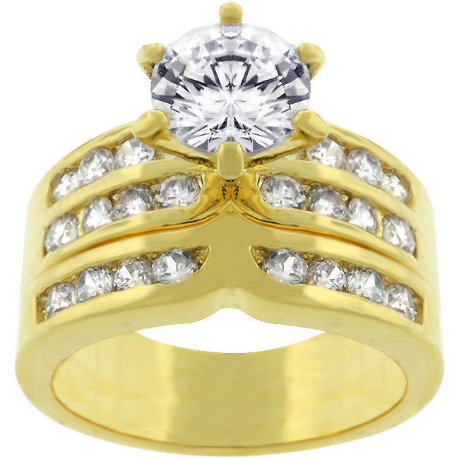 The Bellisimo Goldtone Engagement Ring