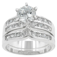Thumbnail for Formal Rhodium Plated Engagement Set